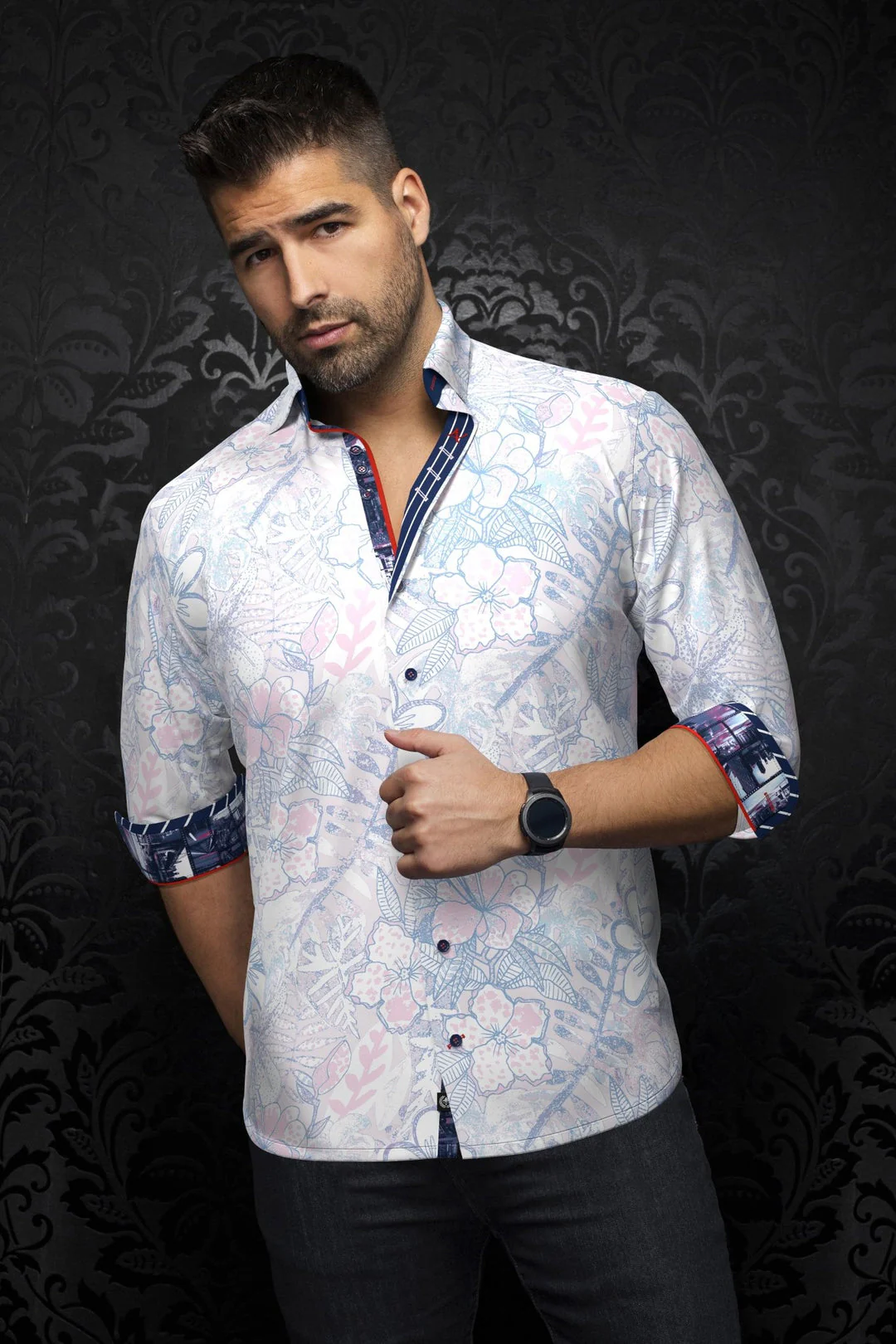 chemise-alvarado-pink-412868 Au Noir Stretch Shirt | Alvarado Pink - Image 1